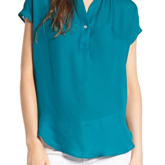 Amour Vert Renata Silk Blouse Coral - Picture 4 of 4